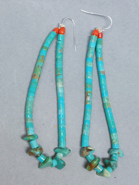 Santa Domingo / Pueblo Turquoise JACLA Pendant \ Drop \ Earrings with hooks