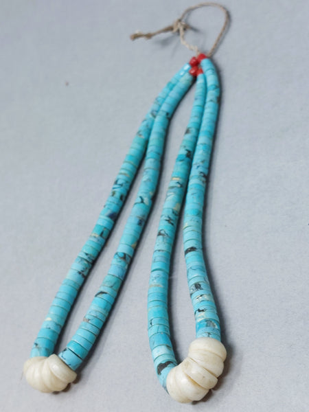 Santa Domingo / Pueblo Turquoise &  Shell (heishi) JACLA Pendant \ Drop \ Earrings