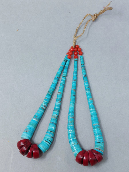 Santa Domingo / Pueblo Red Jasper Turquoise JACLA Pendant \ Drop \ Earrings