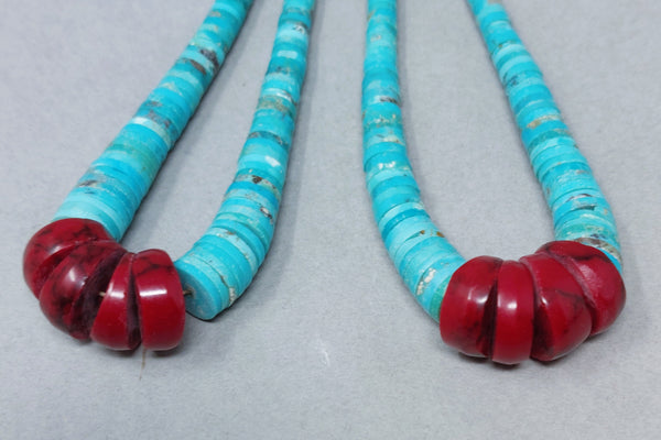 Santa Domingo / Pueblo Red Jasper Turquoise JACLA Pendant \ Drop \ Earrings