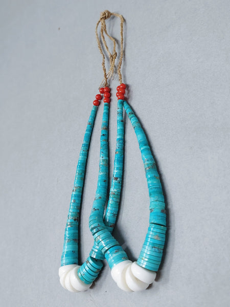 Santa Domingo / Pueblo Shell Turquoise JACLA Pendant \ Drop \ Earrings