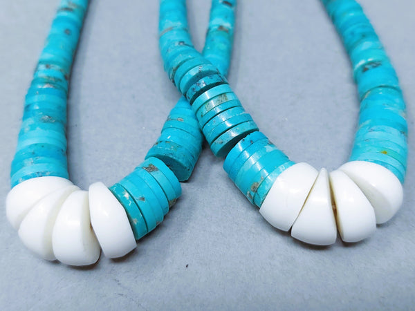 Santa Domingo / Pueblo Shell Turquoise JACLA Pendant \ Drop \ Earrings