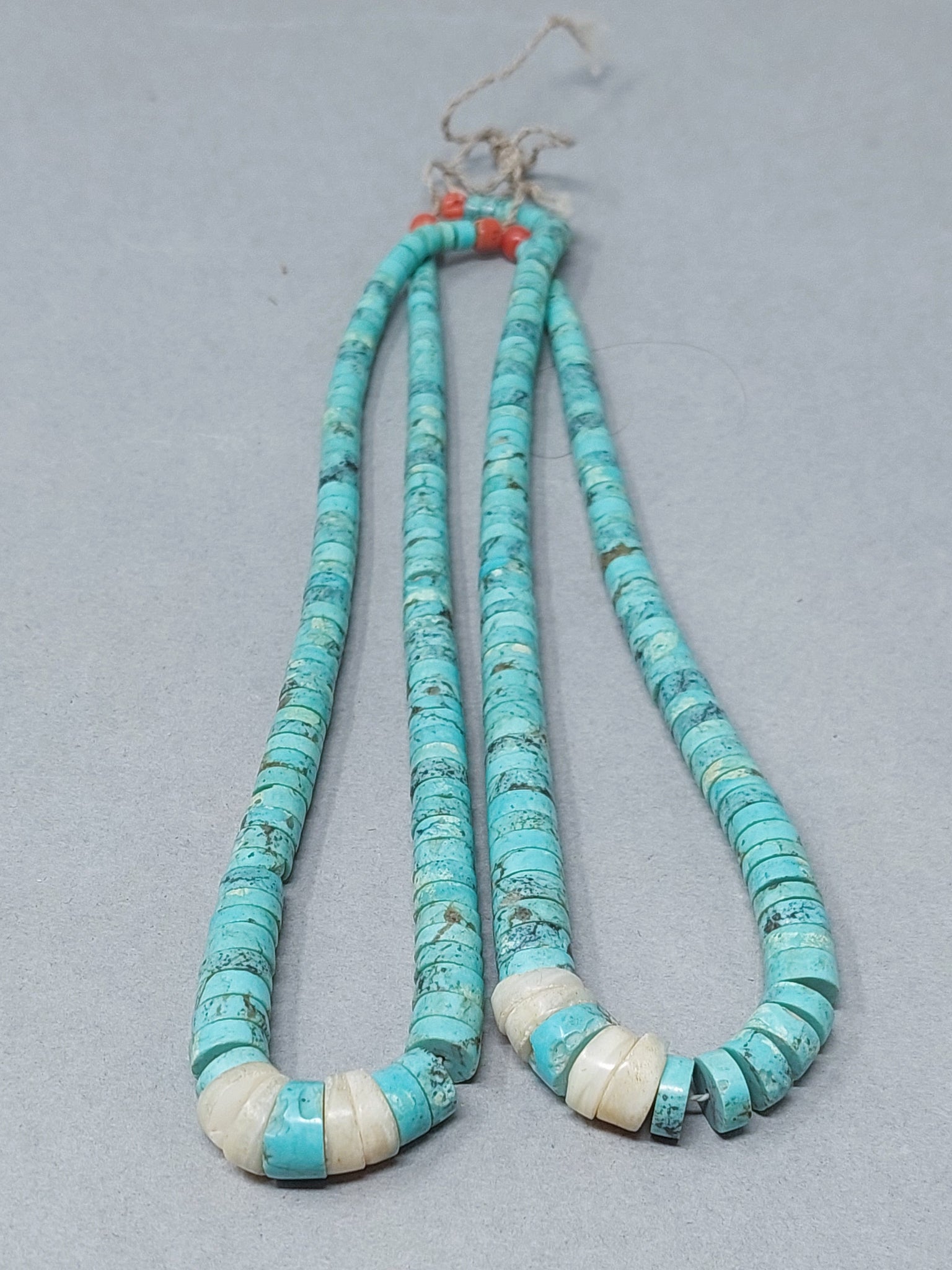 Santa Domingo / Pueblo Shell & Turquoise Large JACLA Pendant \ Drop \ Earrings