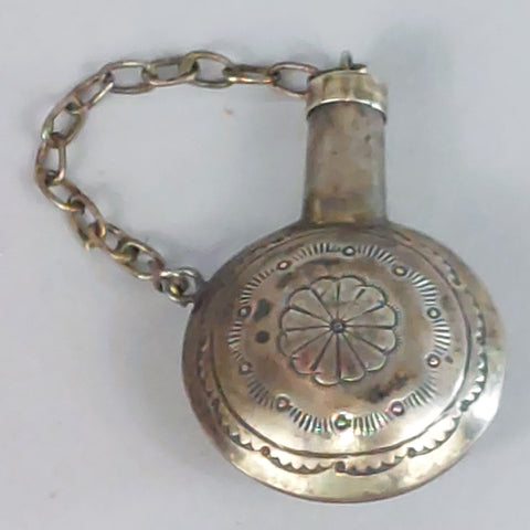 Small Navajo Sterling Silver Canteen