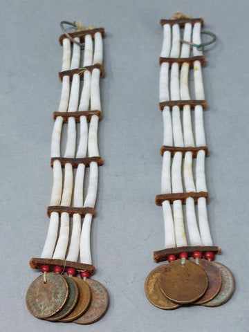 Native American Plains Indian Dentalium Shell Earrings