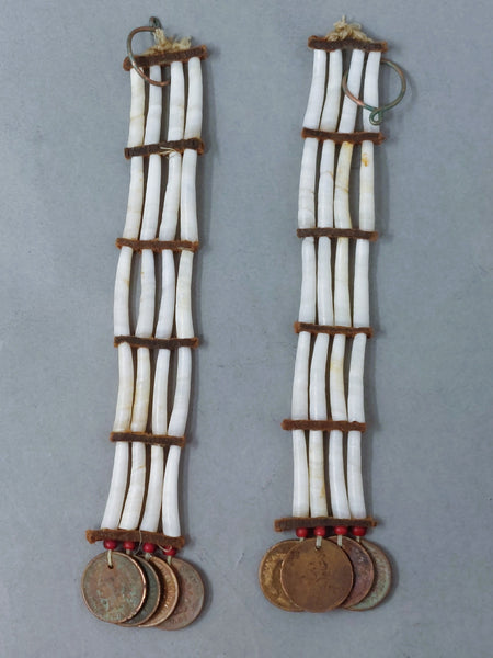 Native American Plains Indian Dentalium Shell Earrings