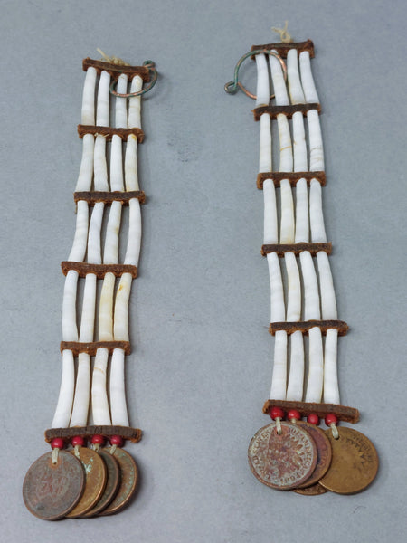 Native American Plains Indian Dentalium Shell Earrings