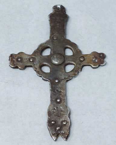Spanish Colonial Silver Cross Pendant