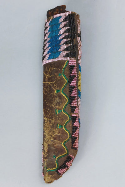 Native American Plains Early Seed Beaded Knife Sheath