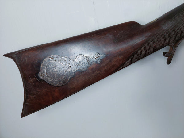 Mid 19th Plains Rifle Double Keyed Iron Mounts