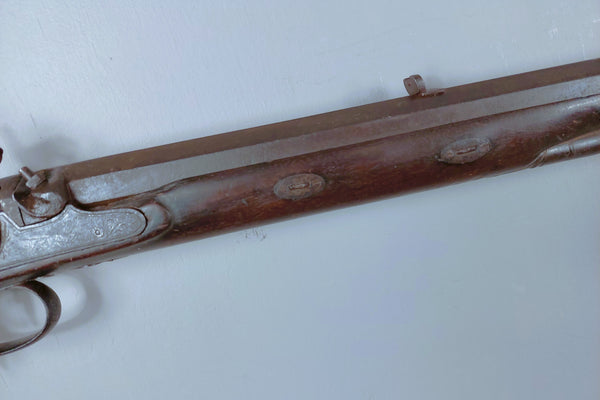 Mid 19th Plains Rifle Double Keyed Iron Mounts