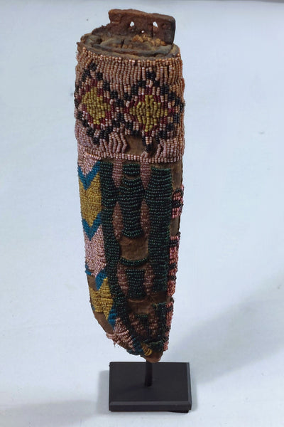 Native American Plains Early Seed Beaded Knife Sheath