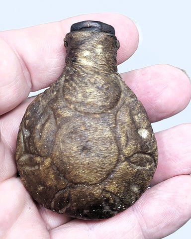 Early Small Navajo Leather Canteen