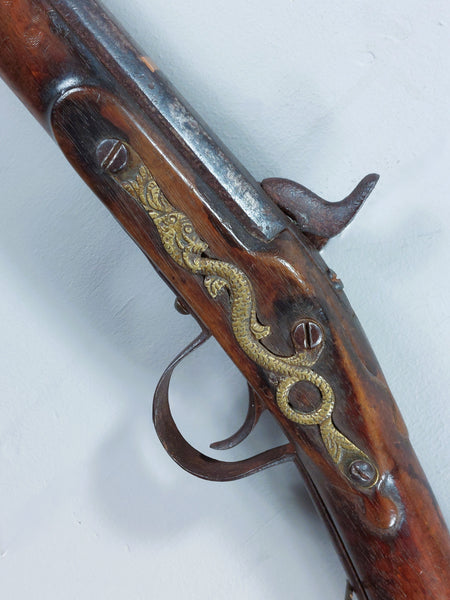 Period Shortened Percussion Northwest Trade Gun with Serpentine Side Plate
