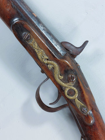 Period Shortened Percussion Northwest Trade Gun with Serpentine Side Plate