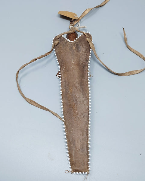 Native American Woodlands Quilled and Beaded Sheath wtih Knife