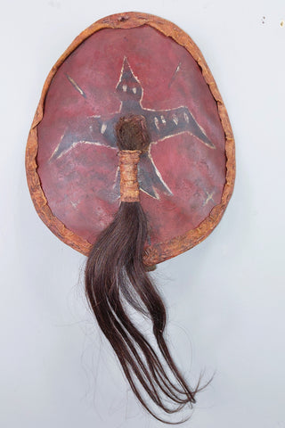 Small Plains  Shield with Thunderbird and Hair Drop