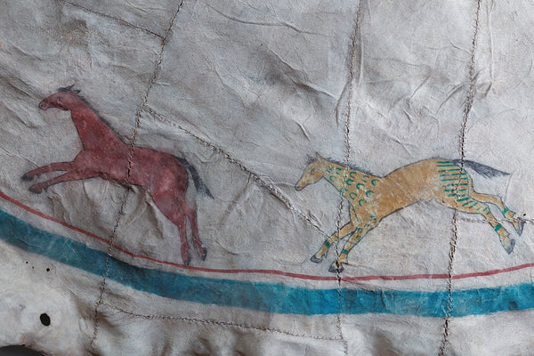 Model Plains Hide Tipi ( Teepee ) Cover with Painted Horses