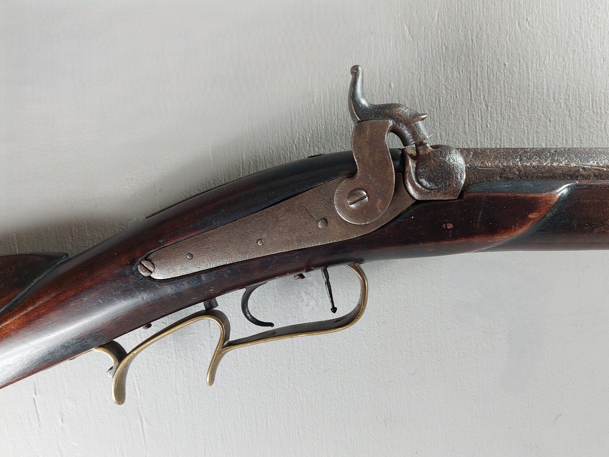 Antique Saint Louis Marked 54 Cal Plains  Percussion Rifle F. Hellinghaus