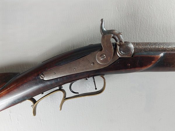 Antique Saint Louis Marked 54 Cal Plains  Percussion Rifle F. Hellinghaus