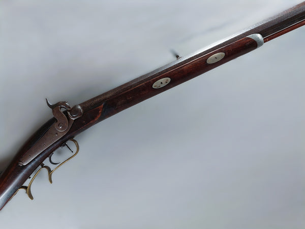 Antique Saint Louis Marked 54 Cal Plains  Percussion Rifle F. Hellinghaus