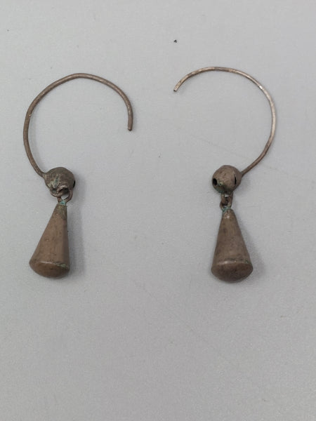 Early 19th Century Silver Earbobs ( Earrings )