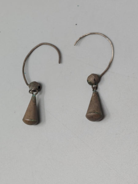 Early 19th Century Silver Earbobs ( Earrings )