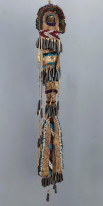 Native American Apache Beaded Awl Case with Long Drops
