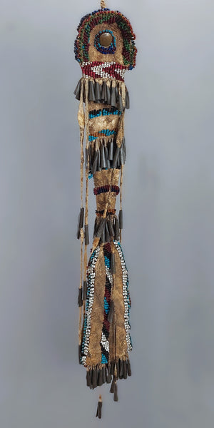 Native American Apache Beaded Awl Case with Long Drops