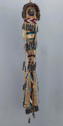 Native American Apache Beaded Awl Case with Long Drops
