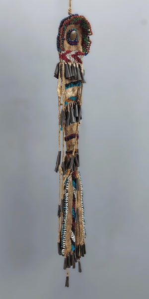 Native American Apache Beaded Awl Case with Long Drops