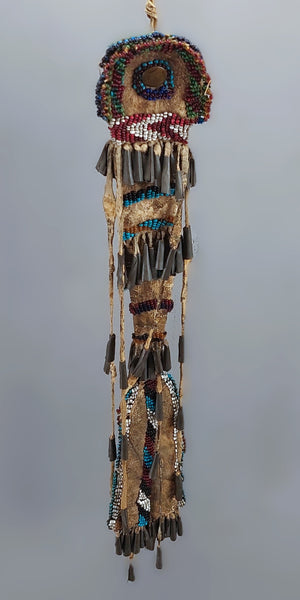 Native American Apache Beaded Awl Case with Long Drops