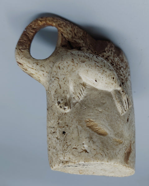 Alaskan Whalebone Seal Effigy Cup
