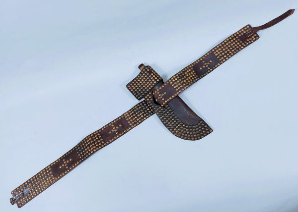 Native American .Plains Tacked Knife Sheath and Belt