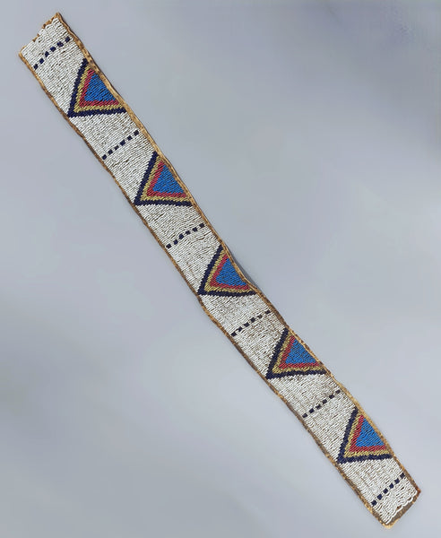 Native American Plains Beaded Strip on Hide