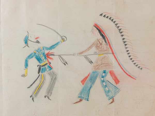 Antique ledger Art Cheyenne 1880