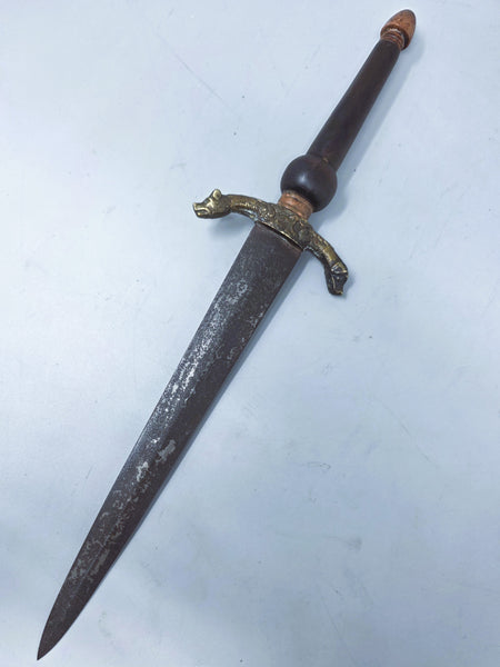 Spanish Colonial Plug Bayonet Copper pommel Dogs Head Guard