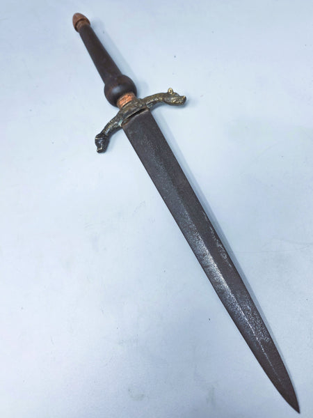 Spanish Colonial Plug Bayonet Copper pommel Dogs Head Guard