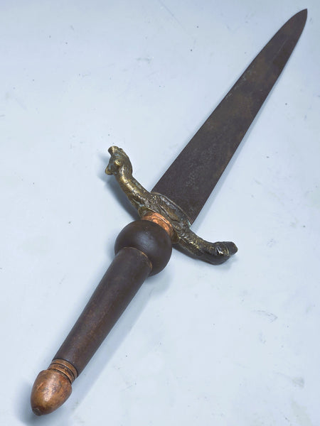 Spanish Colonial Plug Bayonet Copper pommel Dogs Head Guard