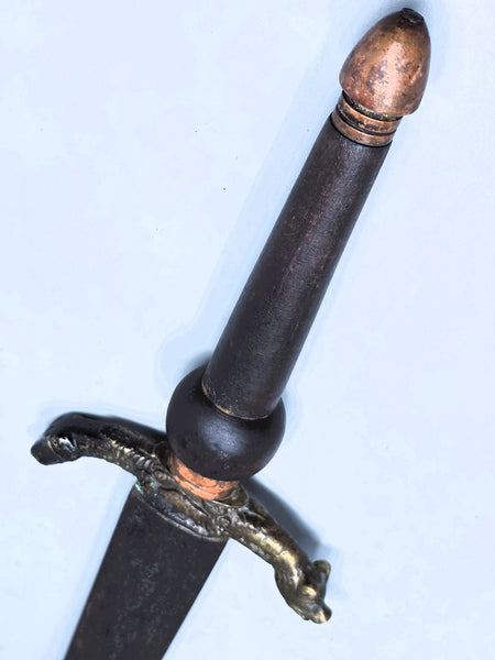 Spanish Colonial Plug Bayonet Copper pommel Dogs Head Guard