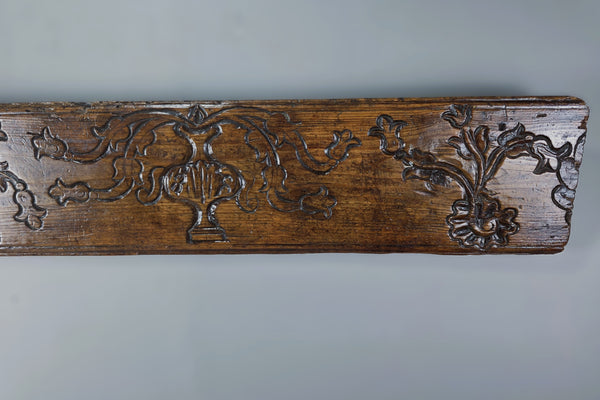 Spanish Colonial Hand Carved Transom Board