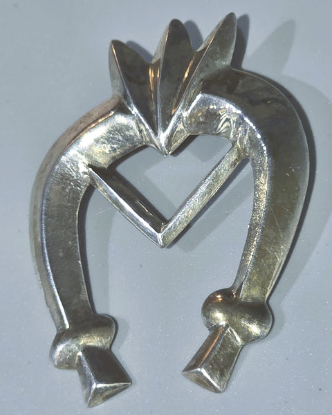 Navajo Sterling Silver Cast Naja Pendant