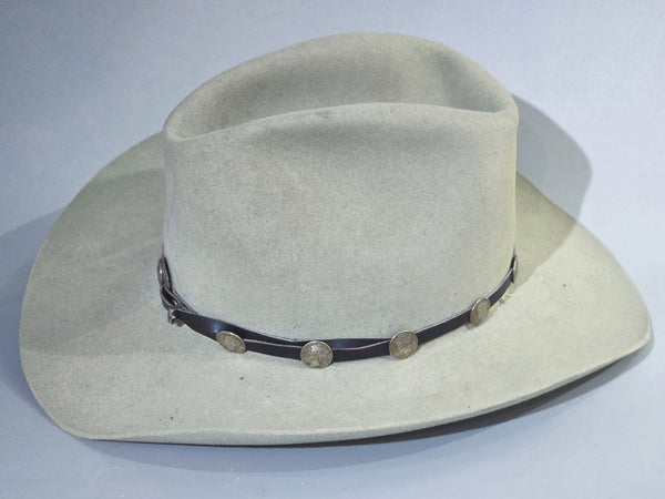 Navajo Liberty Dime hatband with Sterling Silver buckle