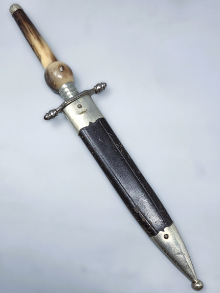 Spanish Colonial Plug Bayonet 18th Bone handle with sheath
