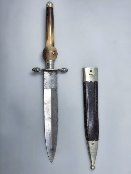 Spanish Colonial Plug Bayonet 18th Bone handle with sheath