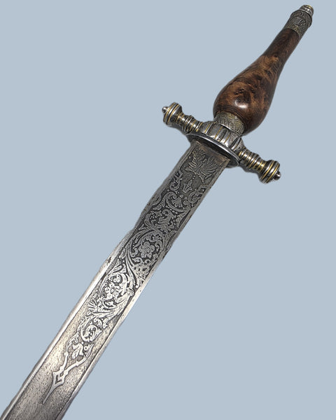 Spanish Colonial Plug Bayonet (Dagger) Wood Grip with Sheath