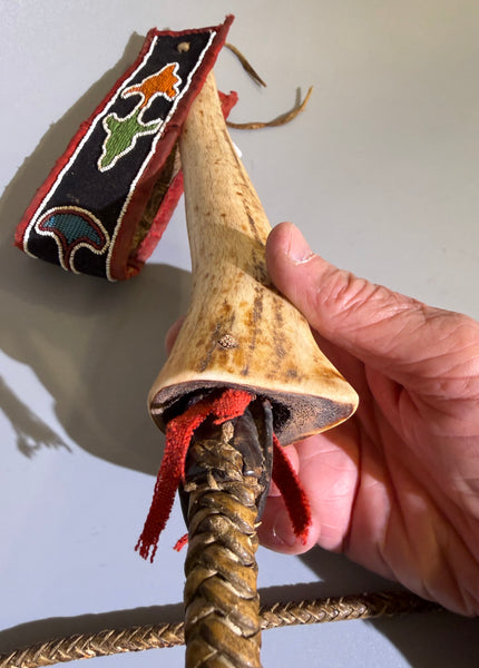 Native American Plains Elk Horn Quirt Possibly Crow