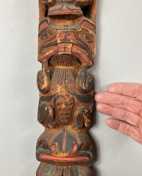 Antique Bella Bella  Northwest Coast Totem Pole | Native American Carving