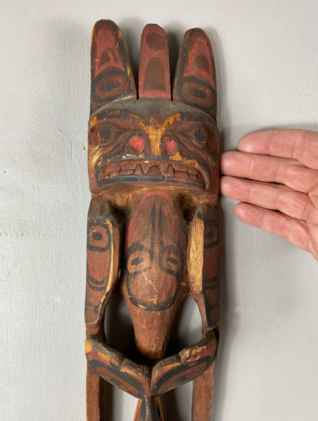 Antique Bella Bella  Northwest Coast Totem Pole | Native American Carving