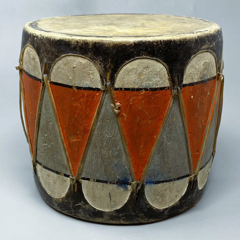 Small Cochiti Pueblo Painted Drum